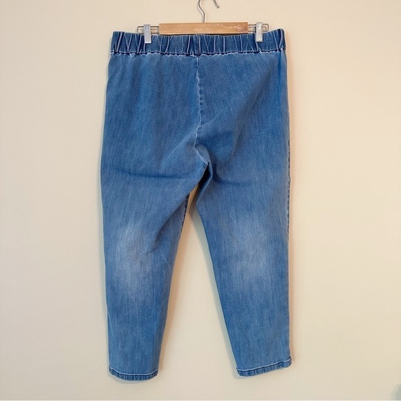 Soft Surroundings Pull On Cropped Slim Skinny Blue Jeans - XL - Picture 2 of 11